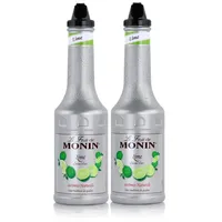 Monin Fruchtpüree Mix Lime 1L - Cocktails Milchshakes (2er Pack)