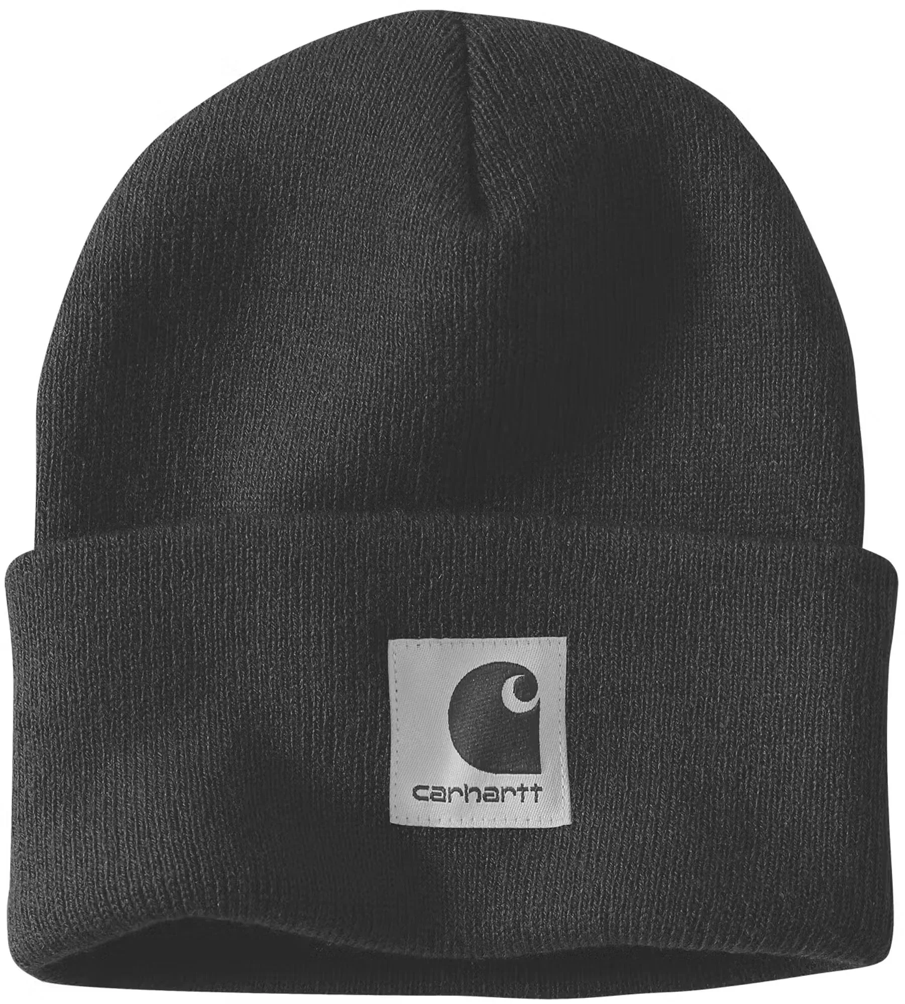 Carhartt Satin Lined Cuffed Dames Beanie, zwart Voorvrouw