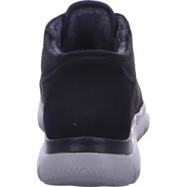 SKECHERS Summits Siegul Herren Sneaker, Black Suede/Charcoal Trim, 44