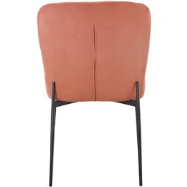 Svita Freddie Esszimmerstuhl 2er Set Cordbezug Metallbeine Rostrot