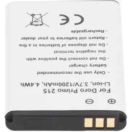 AccuCell Akku nur für Doro Primo 215, PhoneEasy 332 GSM, Primo 215, Primo 405 Hisense CS668 Abmessungen unbedingt beachten: ca. 53,3x36,8x5,7mm.