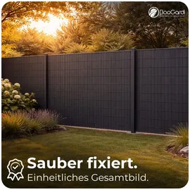 BooGardi Sichtschutzstreifen 120 x 19 cm Schwarz PVC 120 St.