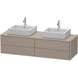 Duravit XSquare Waschtischunterschrank, 4 Schubkästen, beidseitig, Basalt Matt