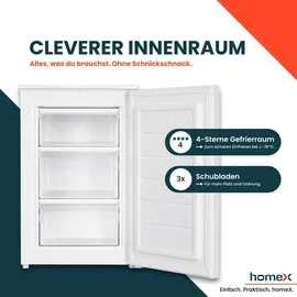 Homex Gefrierschrank FS871E-W Weiß