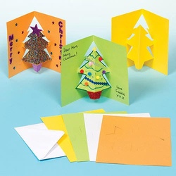 Pop-Up-Karten Weihnachtsbaum (pro Set 8) Bastelaktivitäten zu Weihnachten