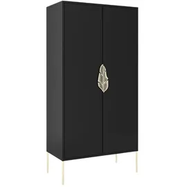 skandica Highboard 80 x 160 cm Schwarz