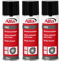 Alfa 3X Bremsenreiniger 500 ml Prodi-Qualität Premium-Reiniger Bremsen Spray kraftvoll rückstandsfrei gegen Öle Fette Harze - Made in Germany