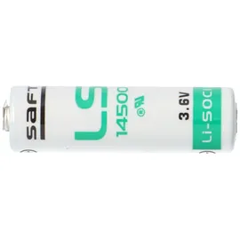 Saft Lithium 3,6V Batterie LS14500-2PF AA - pin +/-