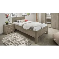 Komfortbett Troia 180x190 cm Eiche klassischer Stil, höhenverstellbar