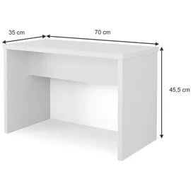 Vicco Sitzbank, Weiß, 70 cm für Schminktisch