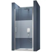 doporro Nischentür dusche Duschabtrennung Duschkabine 90x195cm ESG-Sicherheitsglas inkl. NANO-Beschichtung mit Hebe- und Senkmechanismus Teramo...