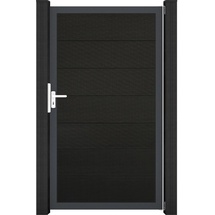 GROJA Solid Grande Steckzauntor 100 x 180 cm Schwarz Rahmen DB703