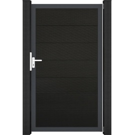GROJA Solid Grande Steckzauntor 100 x 180 cm Schwarz Rahmen DB703