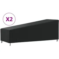 VidaXL Sonnenliegen-Abdeckungen 2 Stk. 210x80x45/75 cm 420D Oxford