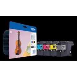 Tintenpatrone LC-127XL Value Pack für Brother Drucker, cyan, magenta, gelb, schwarz; für ca. 1.200 Seiten je Patrone
