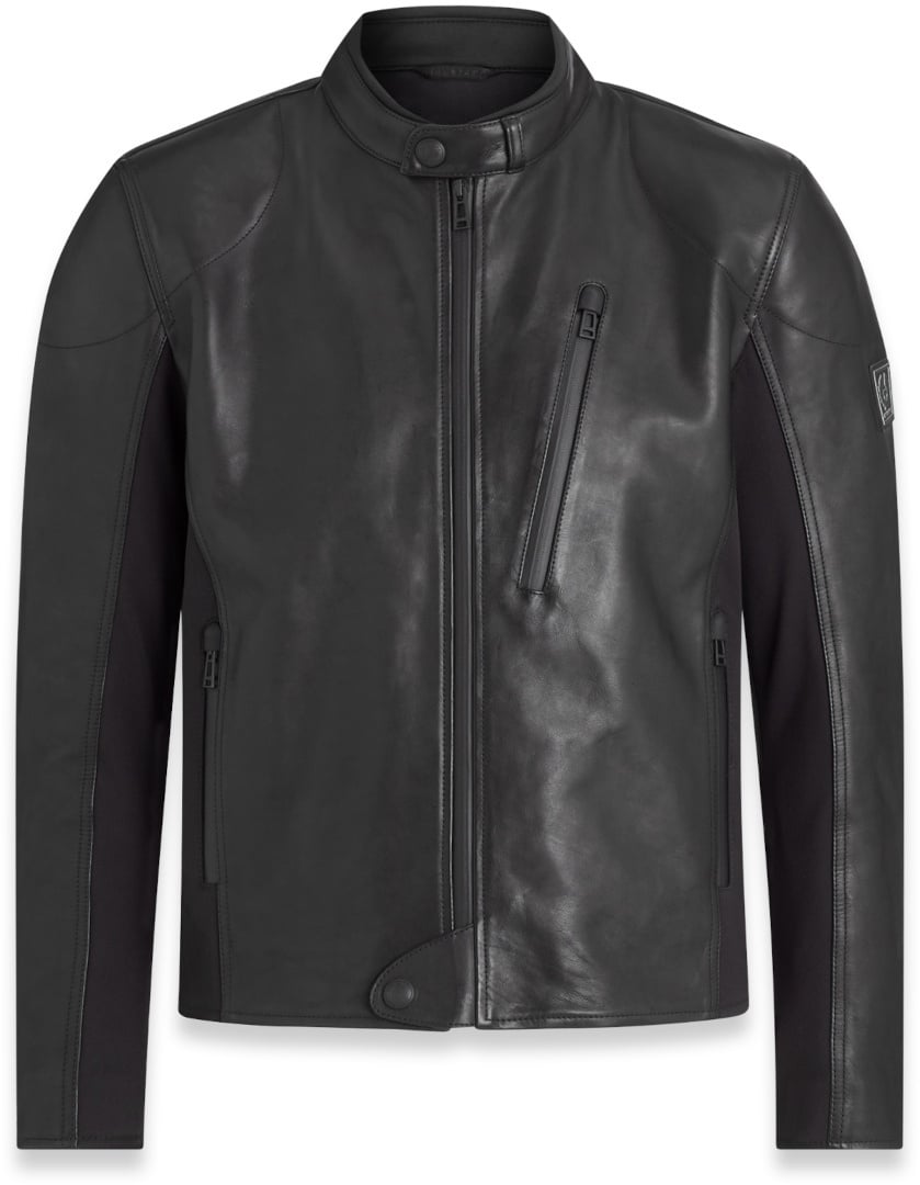 Belstaff Mistral Motorrad Lederjacke, schwarz, Größe L für Männer