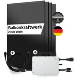 Sicatron 2000W Balkonkraftwerk - 4x 500W Bifazial Jolywood - HMS-800W-2T - BC05 Kabel 3 Meter