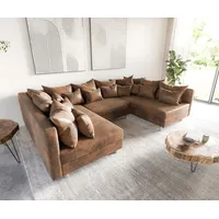 DeLife Wohnlandschaft Clovis Braun Antik Optik Modulsofa