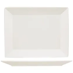 METRO Professional Platte Modern, Porzellan, 21 x 17 cm, rechteckig, weiß