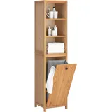 SoBuy BZR95 Hochschrank 40 x 172 x 35 cm Beige MDF