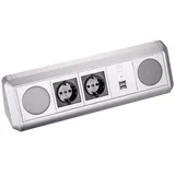 SOTech Doppelsteckdose 2 Schuko Grau