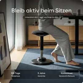 deskspace Motion Bürohocker Schwarz