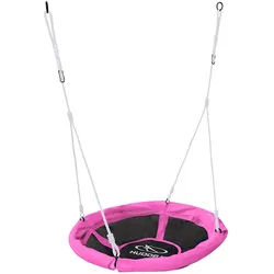 Hudora 72147 Nestschaukel 90 Ø cm rund girly pink EINHEITSGRÖSSE