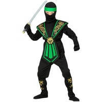 Carnival Party 5tlg. Kostüm "Kombat Ninja" in Schwarz - 158