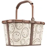 reisenthel carrybag smiley teddy chocolate – Stabiler Einkaufskorb mit viel Stauraum und praktischer Innentasche – Elegantes und wasserabweisendes Design
