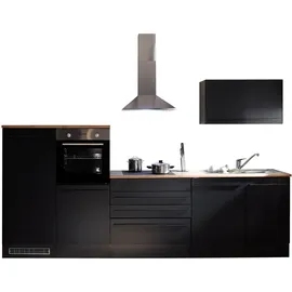 BASIC by Balculina Küchenzeile Jazz 320 cm schwarz