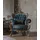 Casa Padrino Sessel Casa Padrino 97 x 115 x 90 cm Blau/Gold mit Kissen