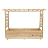 hardin 1fachgut Pflanzkasten mit Rankgitter 128 x 44 x 104 cm Natur