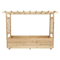 hardin 1fachgut Pflanzkasten mit Rankgitter 128 x 44 x 104 cm Natur
