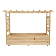 hardin 1fachgut Pflanzkasten mit Rankgitter 128 x 44 x 104 cm Natur