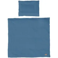 Roba Wiegenbettwäsche, Blau, Füllung: Polyester, 80x80 cm, Gots, Schlafen,