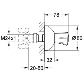 Grohe Costa Unterputzventil rot 19808001