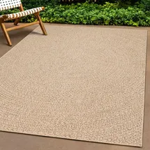 The CarPET Kansas Outdoor Teppich im Jute-look, für Terrasse, Natur, 060 x 090 cm