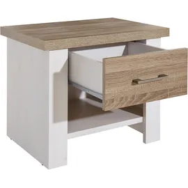 SchlafKONTOR Nachtschrank Luca 60 x 42 x 49 cm Beige