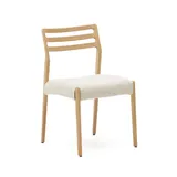 Kave Home Esszimmerstuhl Cudia Chenille beige Eiche