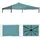 MCW Ersatzbezug für Dach Pergola Pavillon, Calpe 4x4m ~ türkis