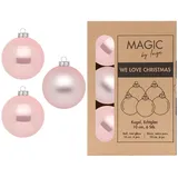 inges magic & goodz Weihnachtskugeln 10cm Glas 6 Stück in Kartonbox Christbaumkugeln Set Lovely Magnolia