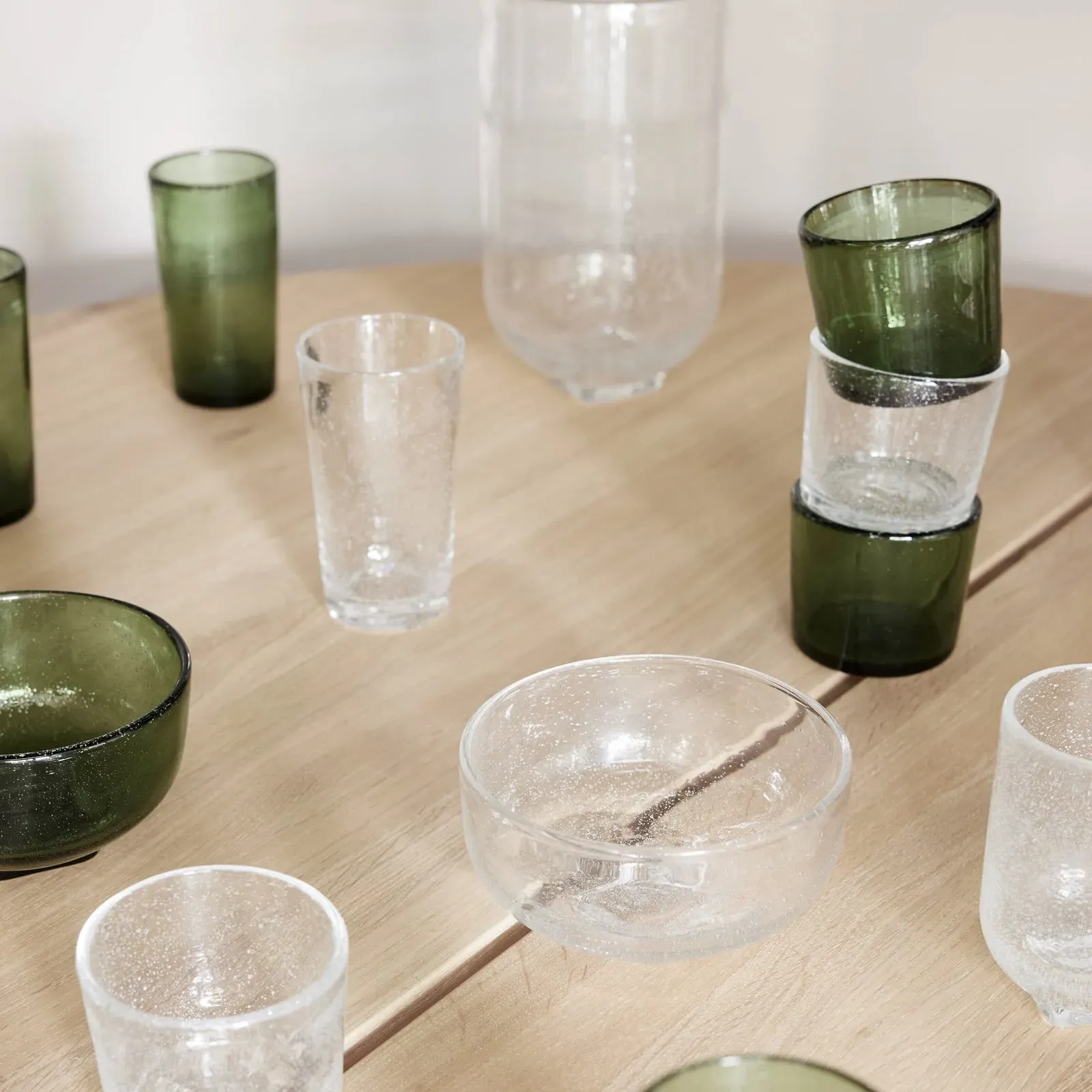 Gläser/Karaffen OYOY Living Design, Kuki Highball, Grün, für Küche, Glas, Design - 13.5