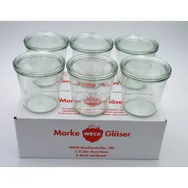 Weck Sturzform-Glas 6er-Karton 1/2 l