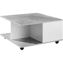 KADIMA DESIGN Zementgrau Weiß 70 x 70 cm