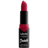 NYX Professional Makeup Suede Matte Lipstick superleichter & pudriger Lippenstift, intensiv mattes Finish, 3, 5 g Spicy