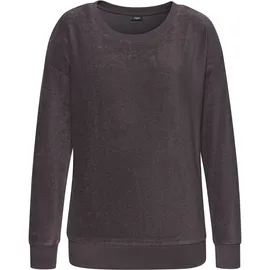 VIVANCE Pyjama VIVANCE DREAMS, Damen, Gr. 40/42, blau (dunkelblau), Frottee, Obermaterial: 80% Baumwolle, 20% Polyester, unifarben, Basic lang, Rundhals, angesetztes Bündchen, Homewear-Sets Pyjama, in schöner Frottee-Qualität