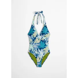 Marc O'Polo Bikini-Hose Bohemian Leaf AOP Blau/Khaki S