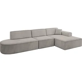 altdecor Ecksofa Ottomane Rechts IREA-L2-v3 - 328x171x79 cm Hellbraun