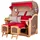 Mr. Deko bene,iving Strandkorb Komplettset Ammersee Grande XL Teak Bullauge PE grau Modell 585 inkl. Liftersystem Schutzhülle Doppelrollen Glasbecherhalter