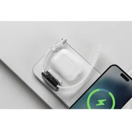 Nomad Base One Max 3-in-1 with MagSafe Silver - Silber